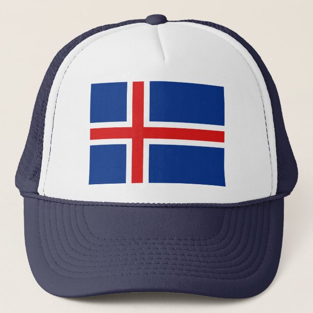 Gorra de bandera de Islandia (Anverso)