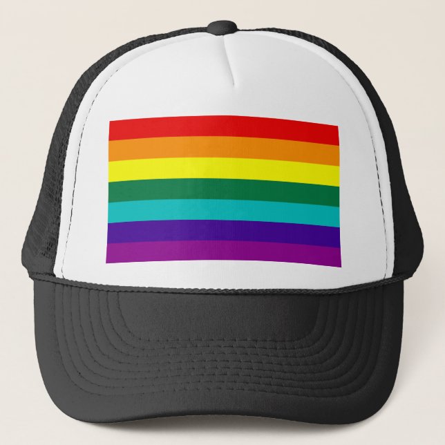 gorra de bandera del orgullo gay arcoiris 7 franja (Anverso)