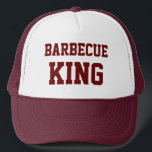 Gorra de Barbecue King Funny<br><div class="desc">El sombrero de camionero divertido de Barbecue King. Haga clic en el Personalizar para cambiar el tamaño del tipo de letra, el estilo y el color. Si tiene alguna pregunta o petición, por favor contáctame. Esta imagen puede estar disponible en muchos productos de mi galería. Por favor visite Smilin' Eyes...</div>