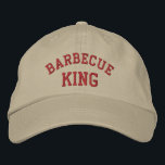 Gorra de Barbecue King Funny Embroidered<br><div class="desc">La gorra bordada graciosa de Barbecue King. Haga clic en el Personalizar para cambiar el color, el tamaño y el estilo del tipo de letra. Si tiene alguna pregunta o petición, por favor contáctame. Visite Smilin' Eyes Treasures para ver más fotografía de animales, flores y naturaleza y tarjetas de arte...</div>
