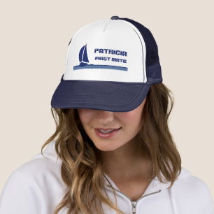 Gorra de barco de vela con texto de personalizable