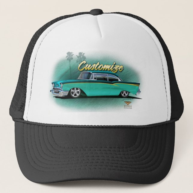 Gorra de béisbol 1957 de Chevy del personalizado (Anverso)