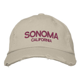 Gorra de béisbol afligida de Sonoma California