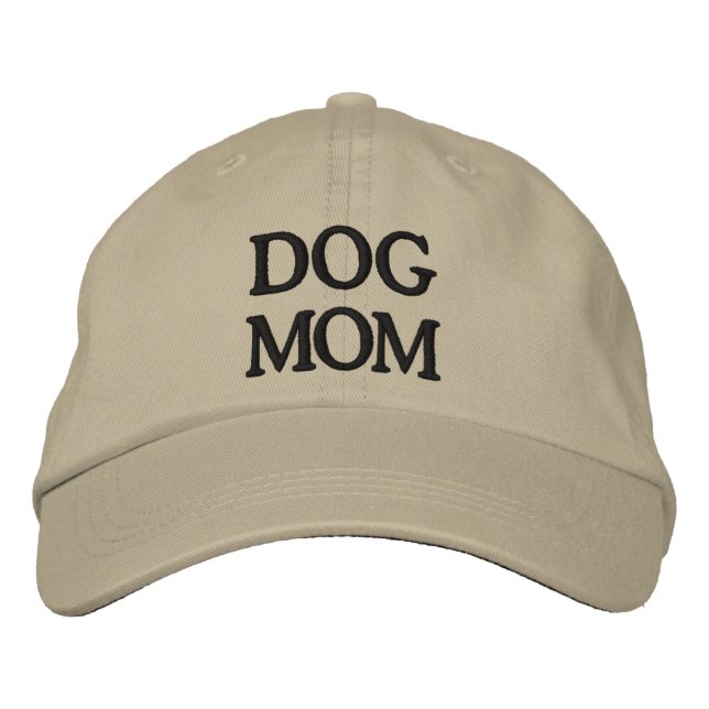 Gorra de béisbol beige azul Perro Mamá (Anverso)