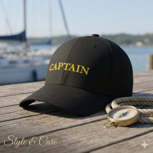 Gorra de béisbol bordada CAPITÁN personalizada