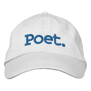 Gorra de béisbol bordada con la palabra Poeta