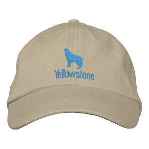 Gorra de béisbol bordada con lobo de Yellowstone