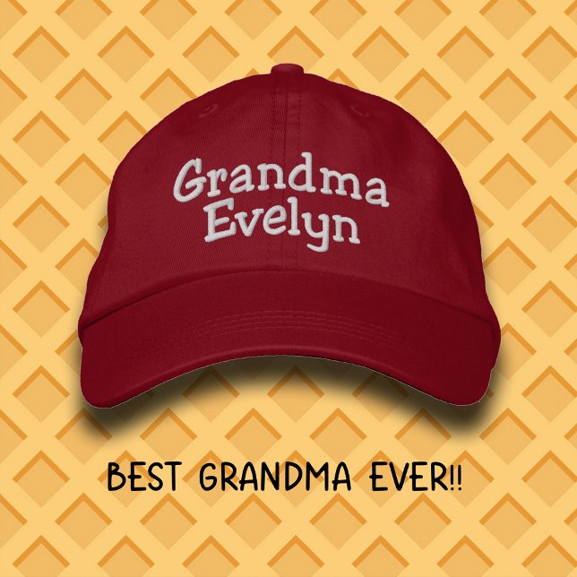 Gorra de béisbol bordada con nombre personalizado  (Great gift for Grandma's who enjoy fun in the sun with their grandkids!  #GiftForGrandma )