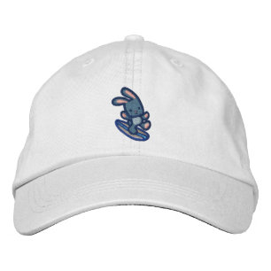 Gorra de béisbol bordada conejito que practica