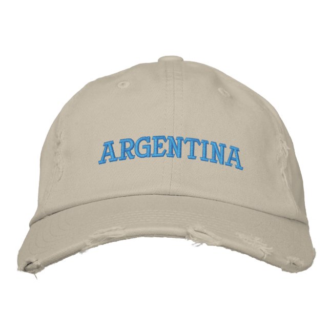 Gorra de béisbol bordada de Argentina (Anverso)