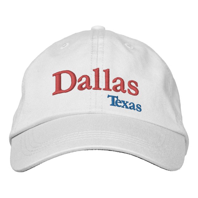 Gorra de béisbol bordada de Dallas Texas (Anverso)