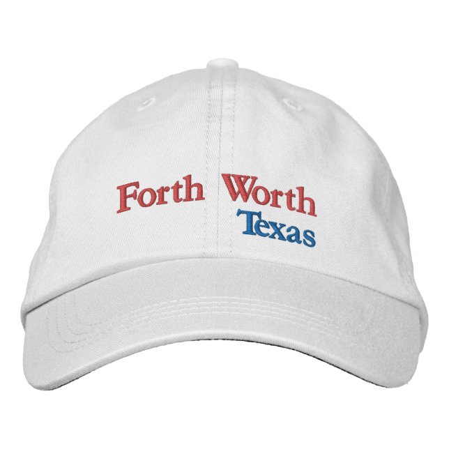 Gorra de béisbol bordada de Fort Worth Texas (Anverso)