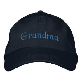 Gorra de béisbol bordada de la abuela / azul Gorra