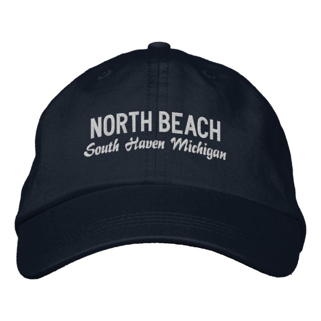 Gorra de béisbol bordada de North Beach Michigan (Anverso)