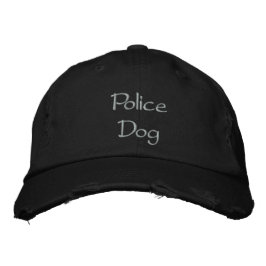 Gorra de béisbol bordada de perro de la policía