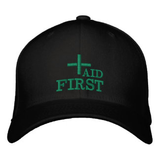 Gorra de béisbol bordada de primeros auxilios Blan