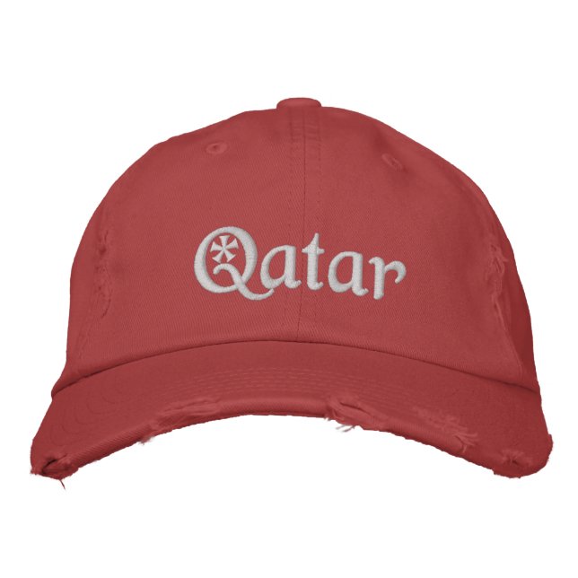 Gorra de béisbol bordada de Qatar (Anverso)