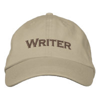Gorra de béisbol bordada del escritor / sombrero d