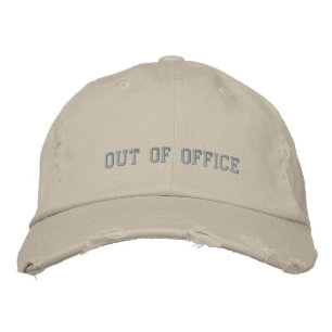 Gorra de béisbol bordada divertida fuera de la ofi