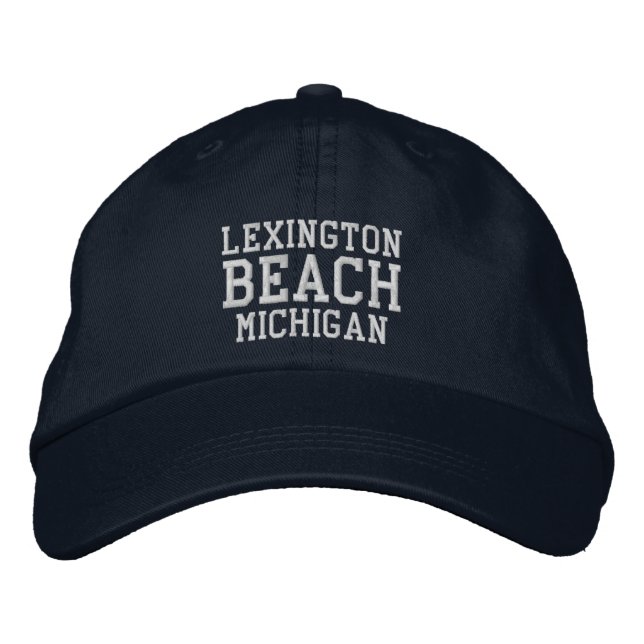 Gorra de béisbol bordada Lexington Beach Michigan (Anverso)