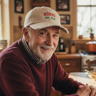 Gorra de béisbol bordada Nonno - est.2026