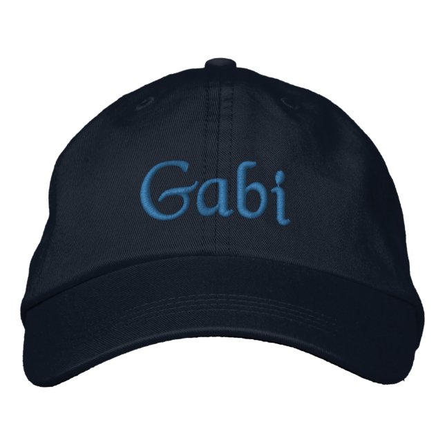 Gorra de béisbol bordada personalizada Gabi Azul (Anverso)