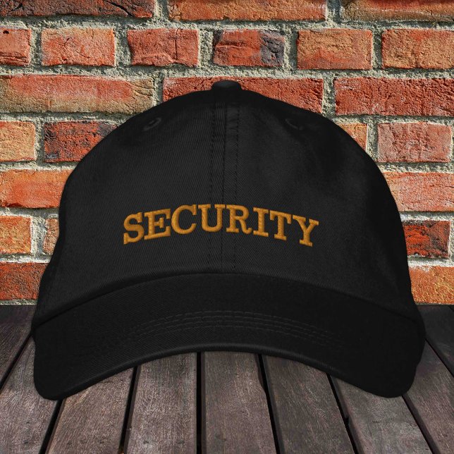 Gorra de béisbol bordada SECURITY dorado / negro (Subido por el creador)