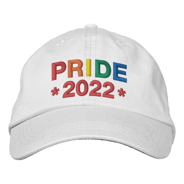 Gorra de béisbol bordado del orgullo arcoiris 2022 (Anverso)