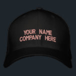 Gorra de béisbol con barrido de texto para Persona<br><div class="desc">Elija Fuentes y color - Diseñar sus propias cápsulas de béisbol promocionales fáciles de personalizar con texto Personalizado - Añadir su texto - Nombre - Compañía / número / carta / eslogan - Etiquetado / o sitio web , Teléfono , Correo electrónico , Manejo de medios sociales / más -...</div>