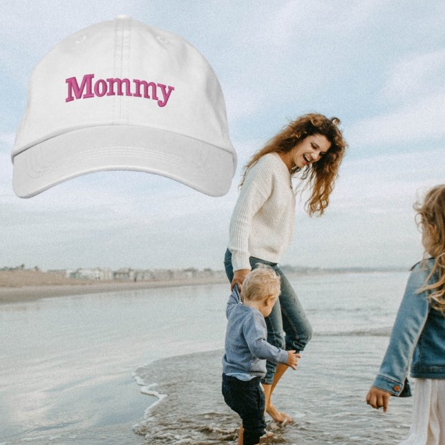 Gorra de béisbol con barro de mami rosa caliente (Subido por el creador)
