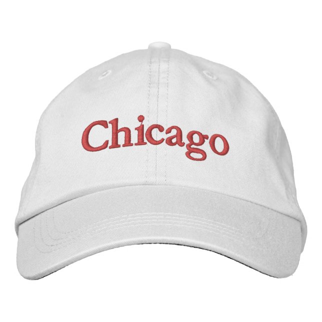 Gorra de béisbol con bordado de Chicago (Anverso)