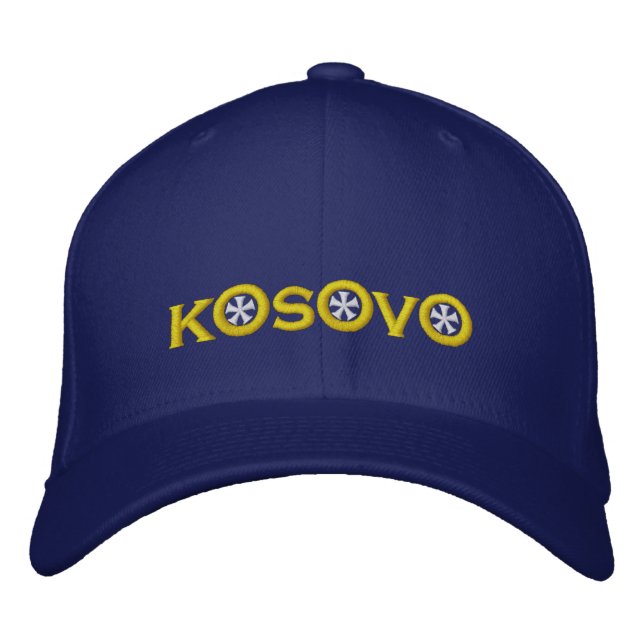 Gorra de béisbol con bordado de Kosovo (Anverso)