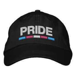 Gorra de béisbol con bordado de orgullo trans