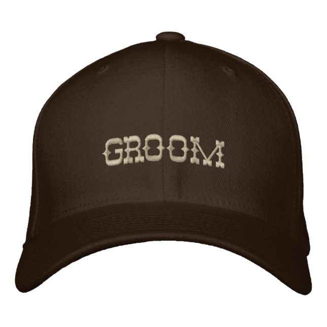 Gorra de béisbol de Groom en marrón chocolate (Anverso)