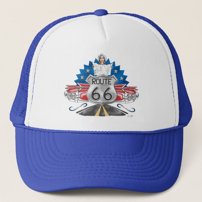 Gorra de béisbol de la vaquera de la ruta 66 (Anverso)