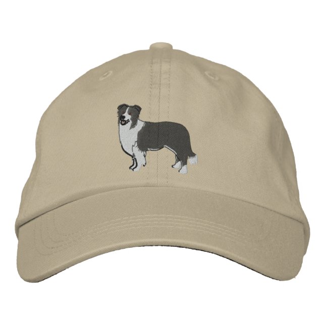Gorra de béisbol del border collie (Anverso)