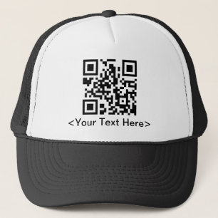 Gorra de béisbol del código de QR con el texto