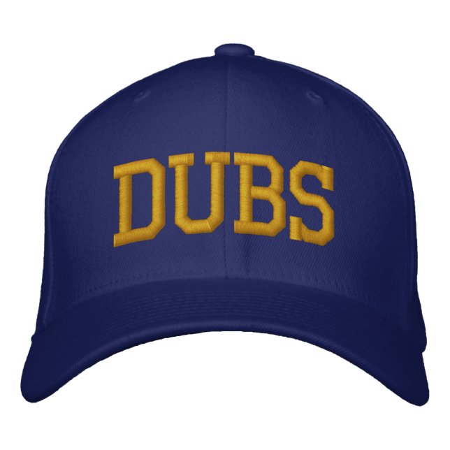 Gorra de béisbol "DUBS" - Azul y Oro (Anverso)