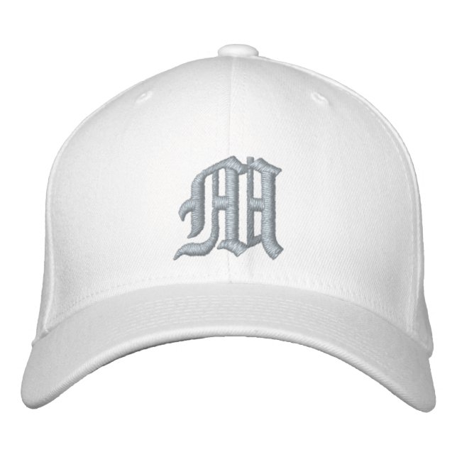 Gorra de béisbol elegante monograma bordado (Anverso)