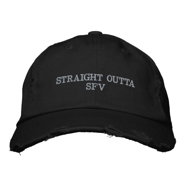 Gorra de béisbol negra recta del outta SFV (Anverso)