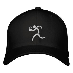 Gorra de béisbol negro bordada IRunToDrink