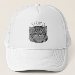 Gorra de béisbol personalizada del gato de Pallas