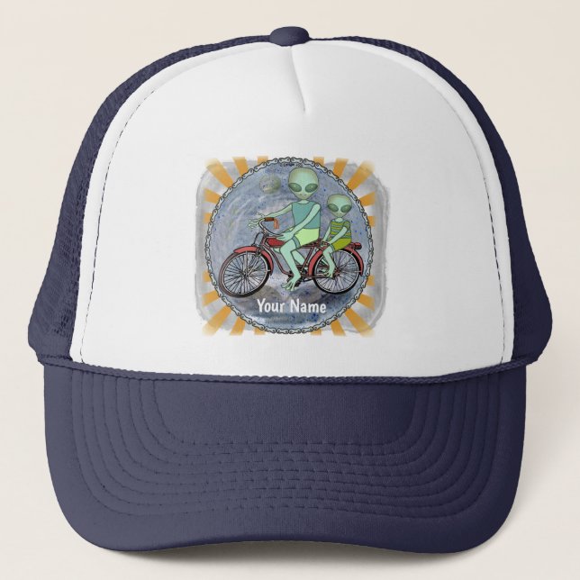 Gorra de bicicletas Scifi Alien (Anverso)