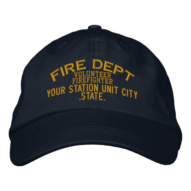 Gorra de bombero voluntario personalizable (Anverso)