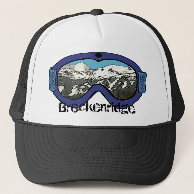 Gorra de Breckenridge Colorado negro de nevado azu (Anverso)