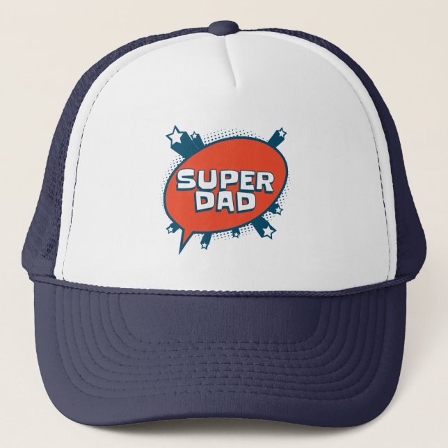 Gorra de burbujas de cómics de Super Dad (Anverso)