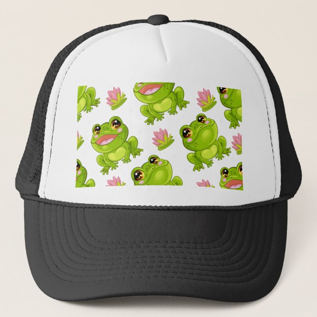 Gorra De Camionero С ute ranas personalizados (Anverso)