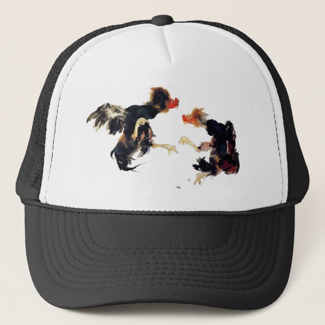 GORRA DE CAMIONERO 竹内栖鳳　軍鶏　闘鶏　鶏　ニワトリ　グッズ (Anverso)