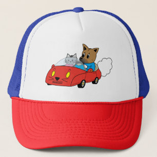GORRA DE CAMIONERO 車 に 乗 る 犬 と 猫