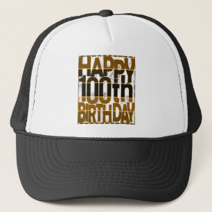 Gorra De Camionero 100° cumpleaños_multi capa de degradado